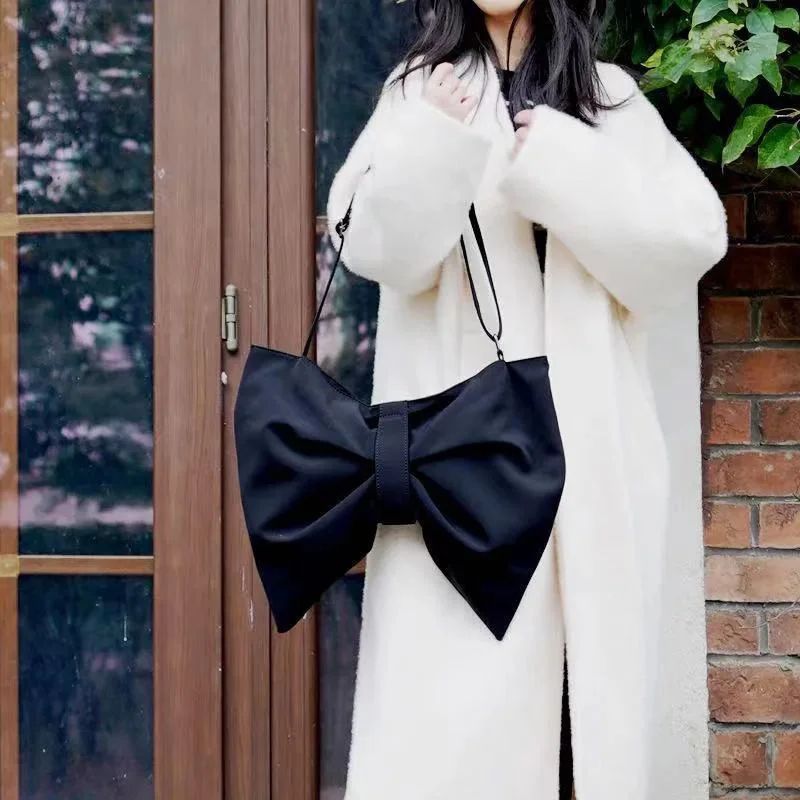 Холщовые дамские сумочки с бантом модная большая сумка через плечо повседневный