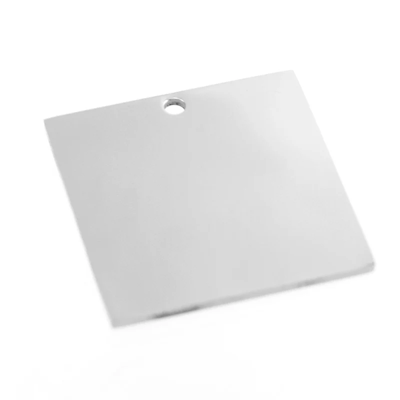 

100% Stainless Steel Square Pendant Size 30mm Blank Label Double Sided Mirror Polished DIY Jewelry