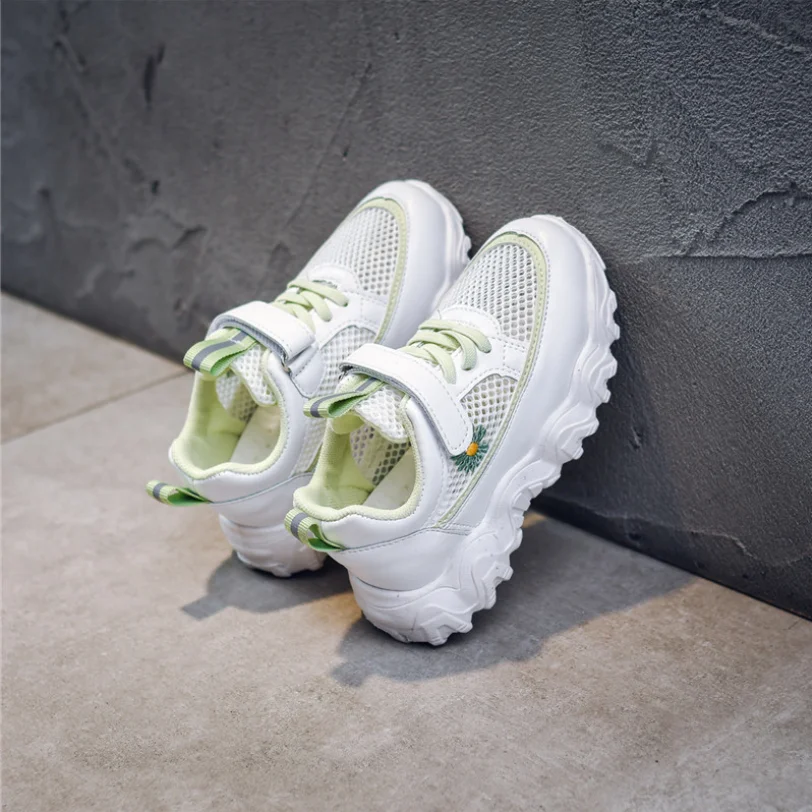 Детская обувь для девочек детские теннисные Спортивные кроссовки бега белые