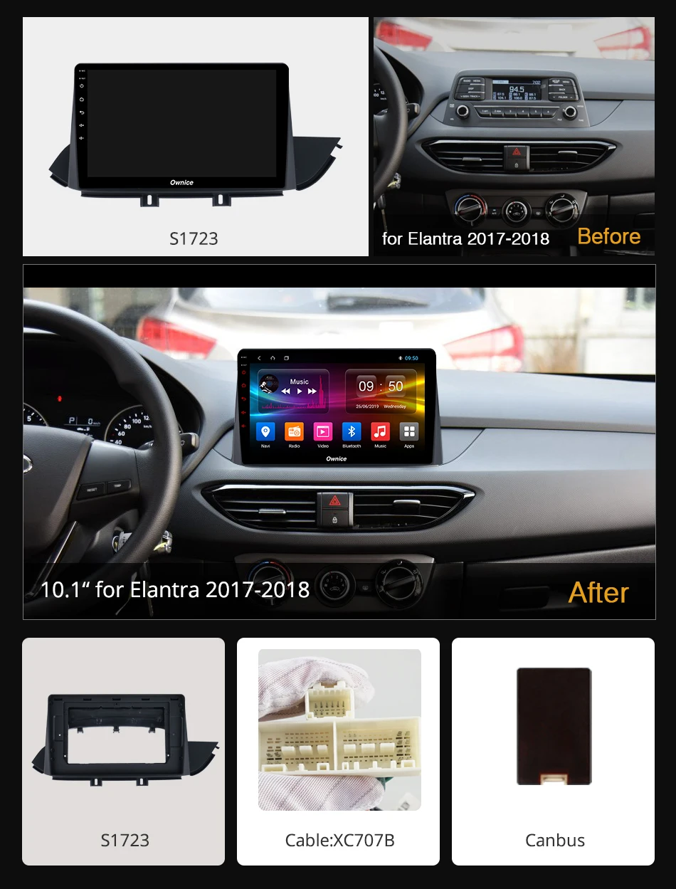 Ownice k3 k5 k6 Android 9 0 Авто dvd плеер Автомобильный ПК Планшет для Hyundai Elantra 2017 2018