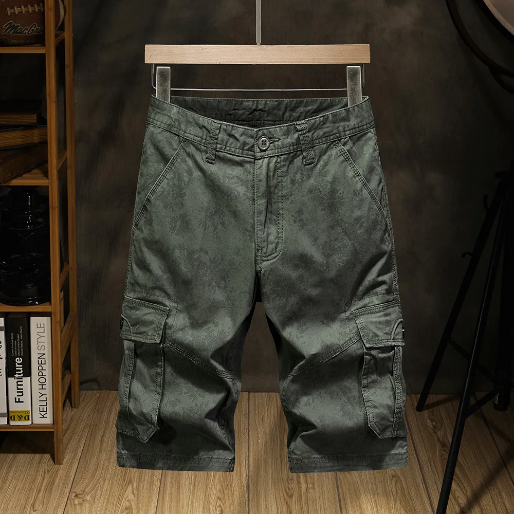 

2021 Summer Casual Shorts Men Army Military Cargo Shorts Mens Fashion Multi-Pocket Man Cotton Camouflage Shorts 4Xl