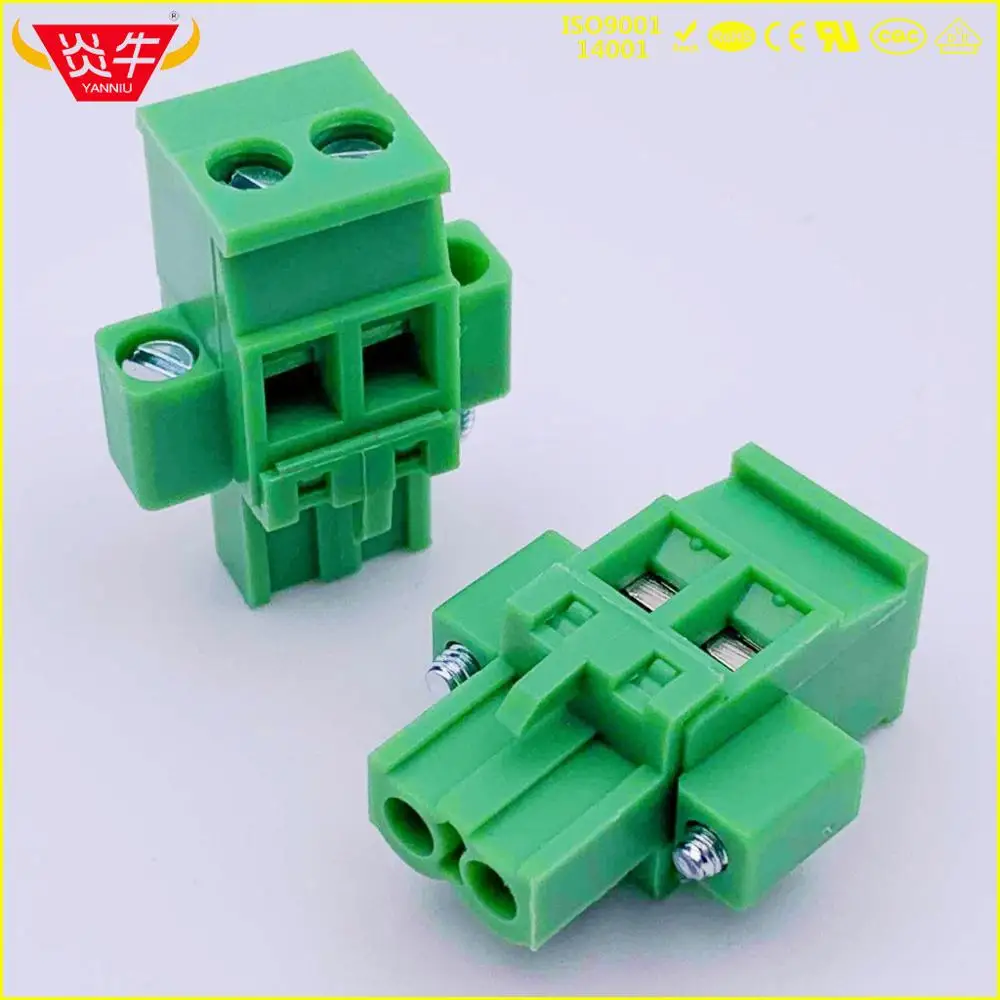 2EDGKAM-5.0-2P KF2EDGKAM-5.0-2P женский 2EDGKAM 5,0 мм 2PIN с фланцем PCB разъем плагин клеммные блоки MVSTBW 2,5/2-ST 1835478 PHOENIX - Цвет: 2EDGKAM-5.0-2P