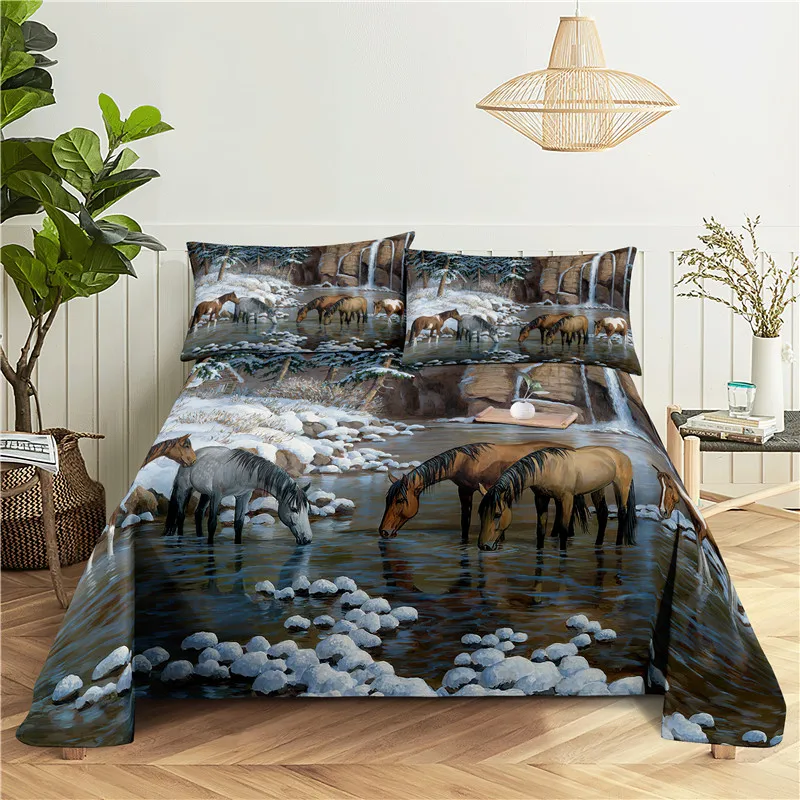 Постельное белье из полиэстера с цифровой печатью 0 9/1 2/1 5/1 8/2 м | Дом и сад