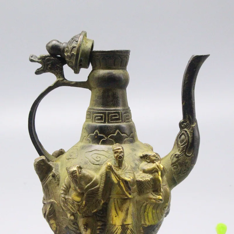 Античная коллекция бронзовые поделки античные настольные украшения чайник