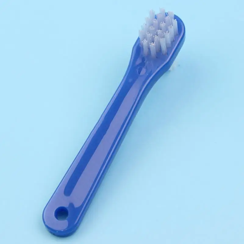 

1PCS Kapmore Denture Toothbrush Double-Head Plastic Handle False Teeth Brush Denture Supplies Artificial Teeth Cleaning Tool