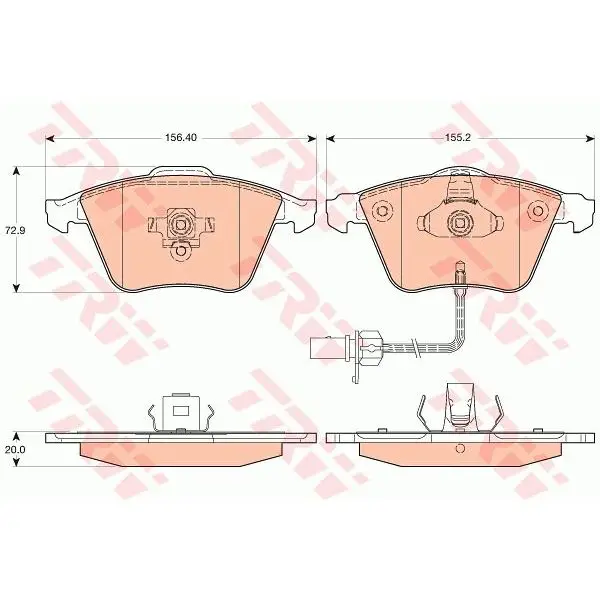Колодки тормозные AUDI A4/A6/A8 2.0-6.0 03- передние TRW GDB1617 | Автомобили и мотоциклы