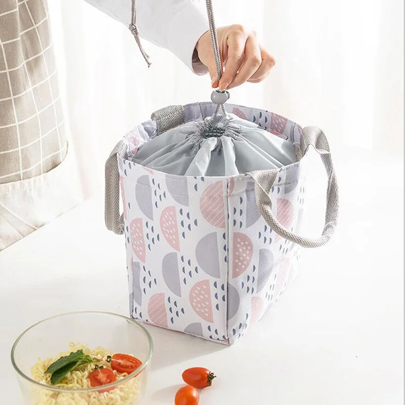 

Portable Lunch Bag Pouch Fresh Insulation Cold Bales Thermal Oxford Lunch Bags Waterproof Convenient Leisure Bag