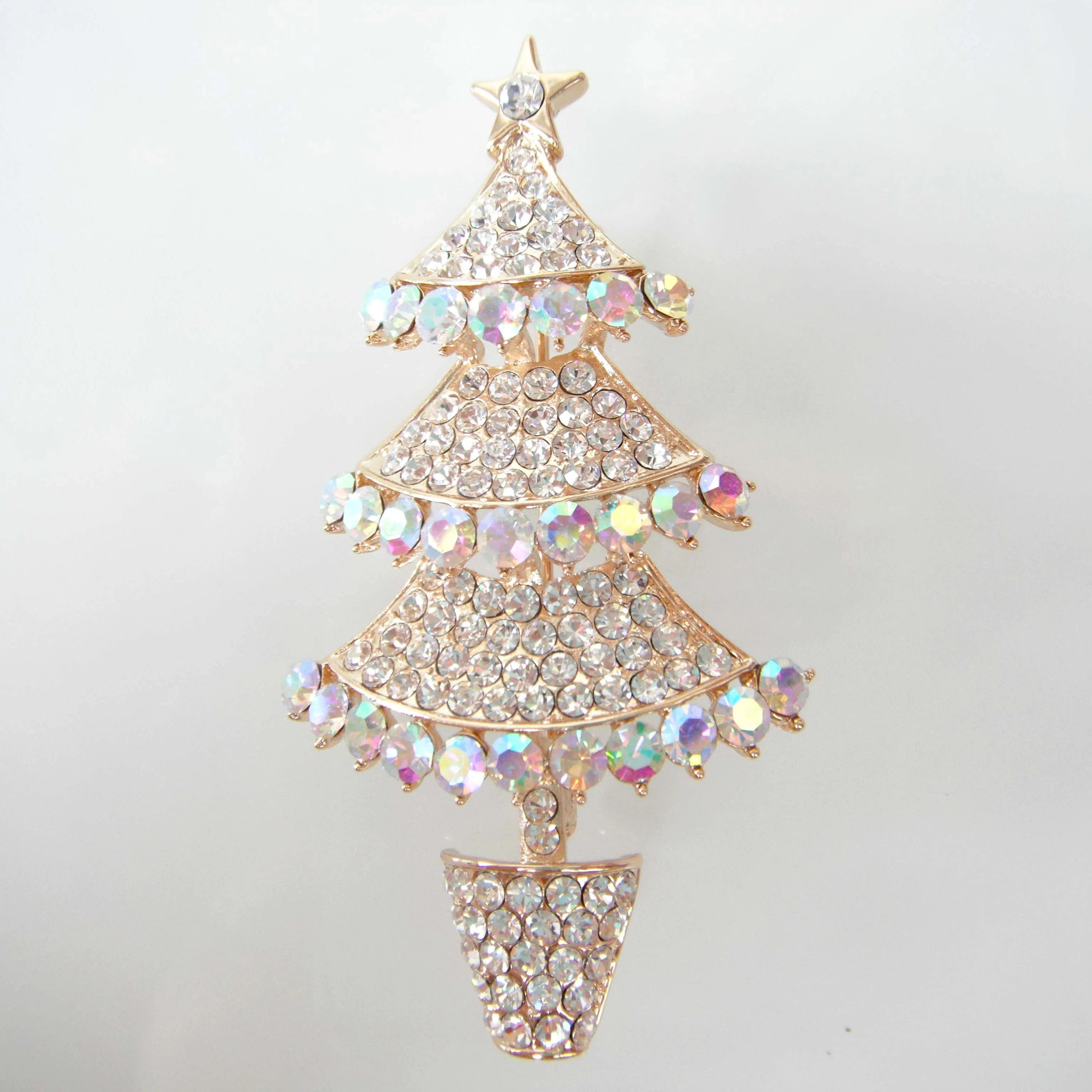 Навачи Рождественская елка желтый GP Красочный Кристалл Горный Хрусталь Булавка