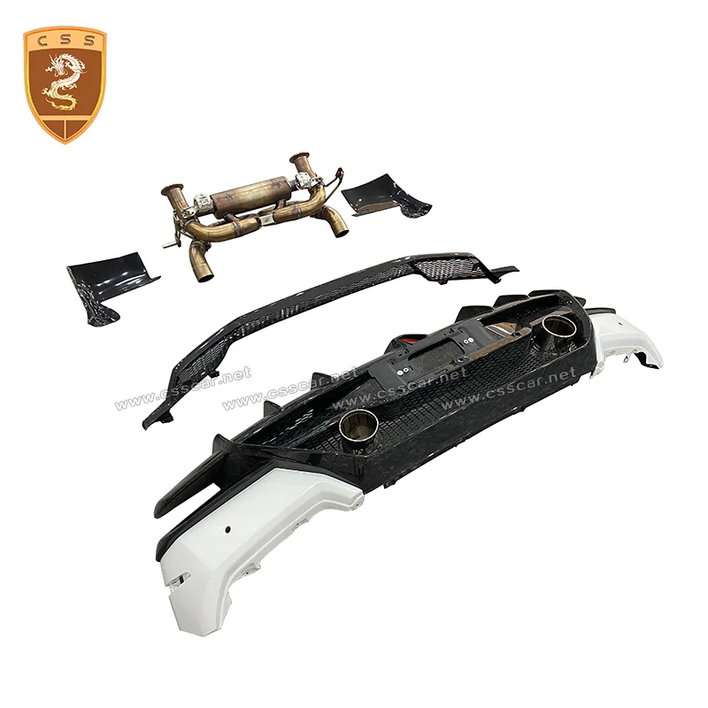 Верхний дизайн задний бампер из настоящего углеродного волокна подходит для