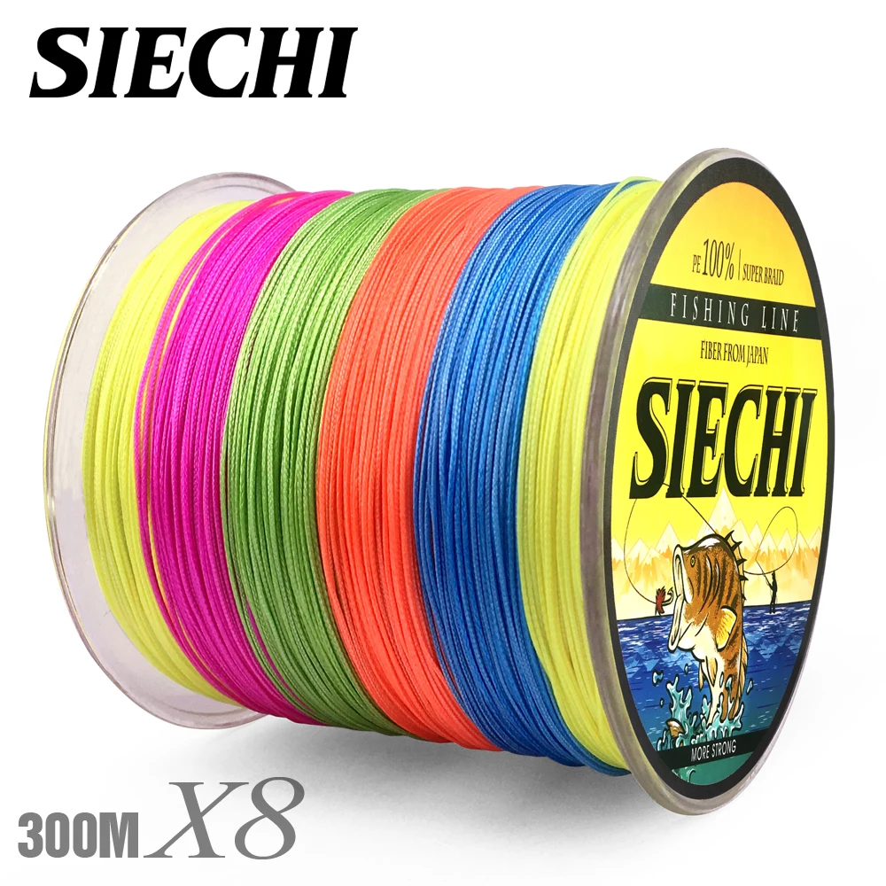 

SIECHI 300M 8 Strand PE Braid Fishing Line 20LB-88LB 0.16MM-0.5MM Super Strong Multifilament Fishing Lines