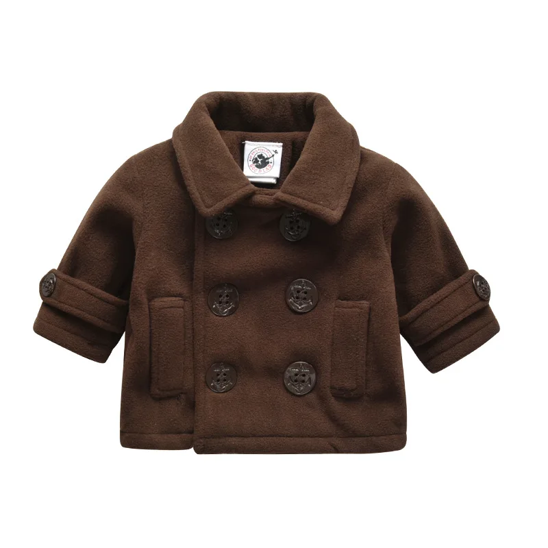 Новое Детское двубортное пальто в Корейском стиле для мальчиков Осень-зима 2019 |