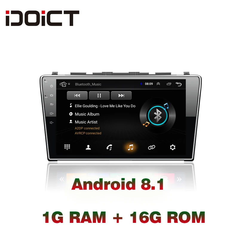 Автомобильный DVD плеер IDOICT Android 8 1 GPS навигация мультимедиа для Honda CRV Radio 2008 2009 2010 2011