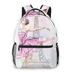 Дизайнерские школьные ранцы балерины танцующие на Эйфелевой башне для колледжа