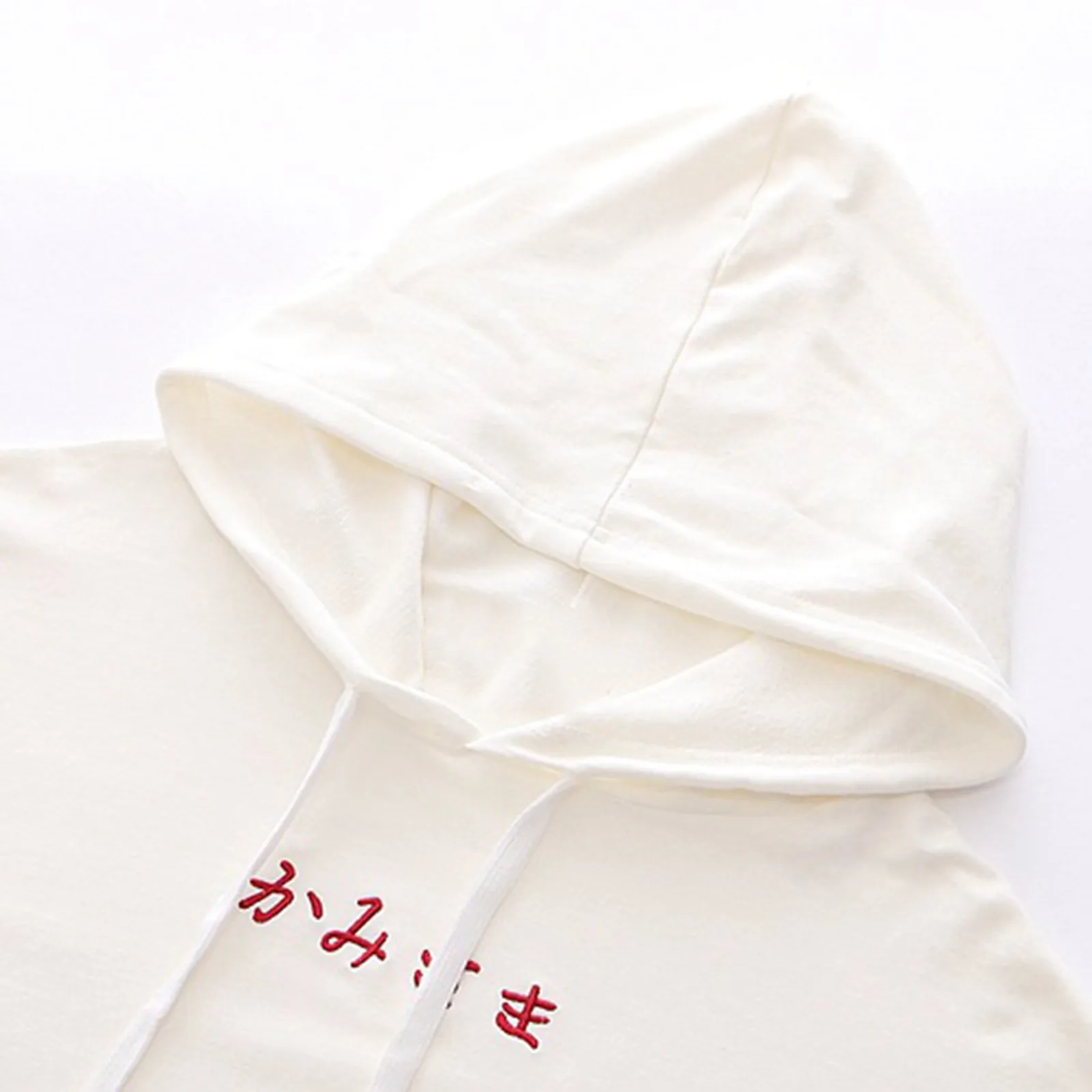 

Summer Thin Harajuku Letter Hoodie Japanese Anime Kawaii Aestheti C Minimalist Elegant Sukura Long Sleeves Hoodie Jacket Top