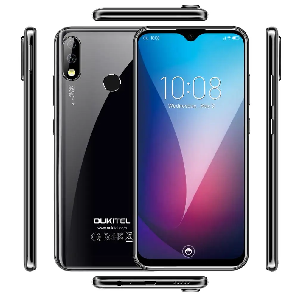 OUKITEL Y4800 смартфон с 5 3 дюймовым дисплеем восьмиядерным процессором Android 9 0 ОЗУ 6 ГБ
