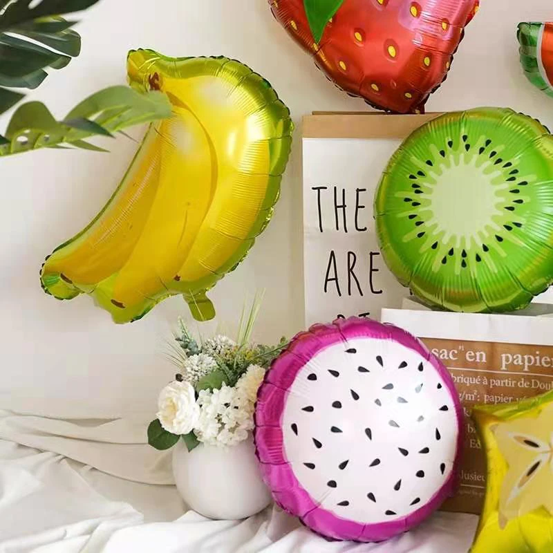 Large Strawberry Shape Aluminum Foil Balloons 5pcs Fruit Theme Wedding Birthday Party Decorations Kids Toys Child Gifts Globos | Дом и сад