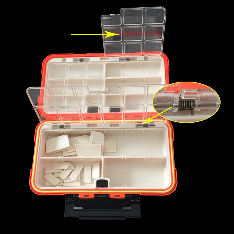 24 отсеков двухслойная новая пластиковая коробка для рыболовных снастей