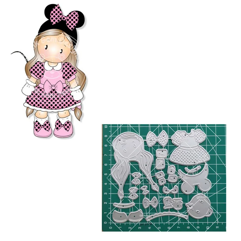 

Princess Girl layering die New Metal Cutting Dies and Scrapbooking For Paper Making Christmas Embossing Card Craft