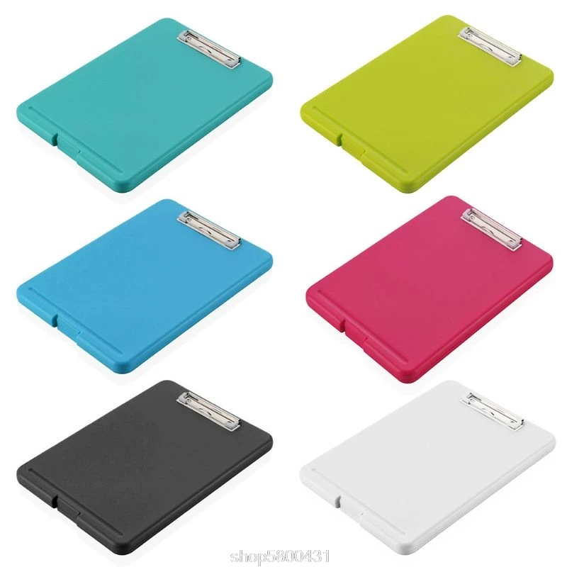 

A4 Plastic Storage Clipboard File Box Case Document File Folders Clipboard Writing Pad Stationery N16 20 Dropshipping