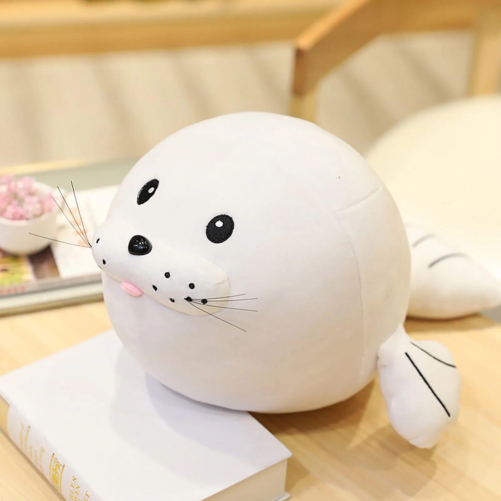 

Lovely Seal Realistic Dolls Handmade Realistic Character Toys Plush Stuffed Animals Children lady Companion Stuffed Toy