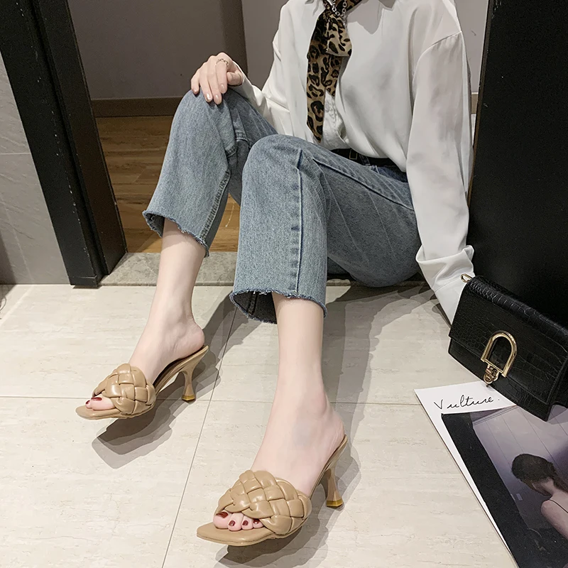 

New Women Brand Summer Slides High Quality Weave Open Toe Flat Casual Slipper Leisure Sandal Female Beach Flip Flops shoes