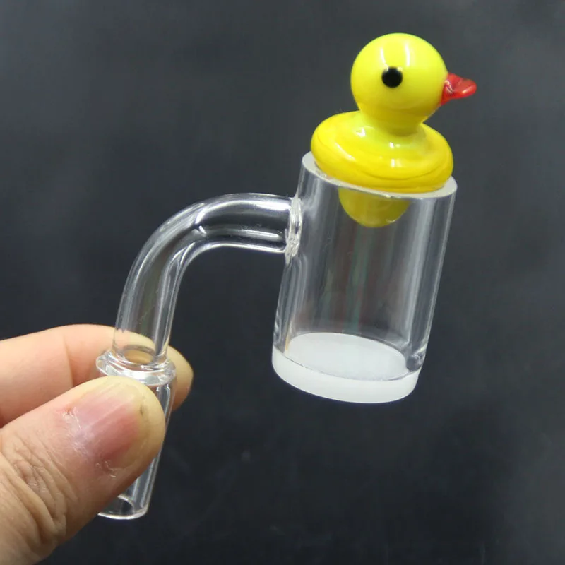

14mm 18mm male female quartz tube 25mm OD 4mm Thick Quartz banger nail with carb cap for Daily necessities