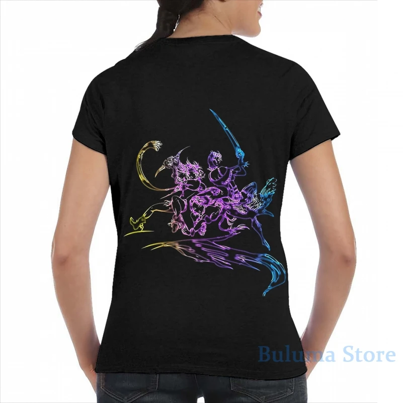 FINAL FANTASY ° Final Fantasy X-2 неоновый логотип для мужчин футболка женская целиком