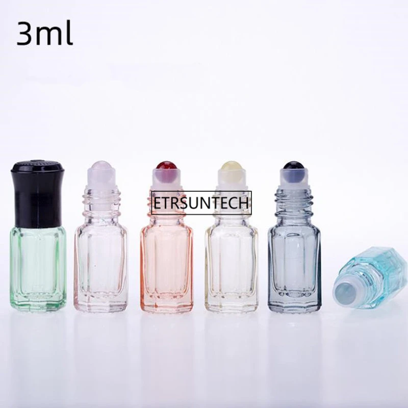100 шт 3 мл стеклянные флаконы для эфирного масла пустые рулоны многоразового