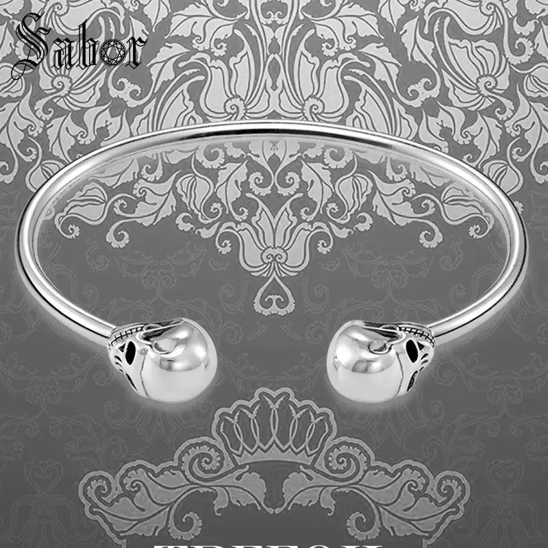 Браслеты с черепом и скелетом модные ювелирные украшения геометрический браслет