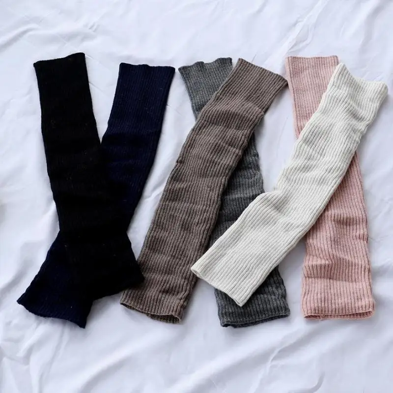 Harajuku Fashion Girls Jk Leg Covers Wool Knitted White And Pink Colors Teenage Young Colleage School Boots Gaiters 1pair 2021