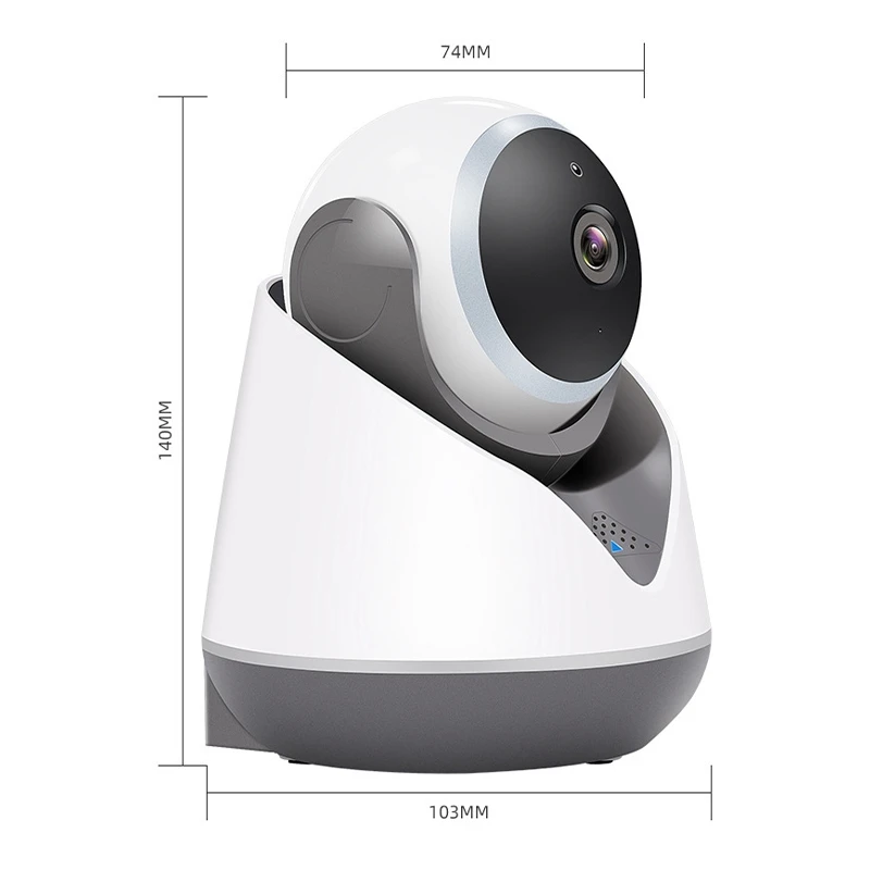 

Wireless Indoor HD Surveillance PTZ 355 degree Navigation Camera Intelligent Motion Detection Flashing Alarm(US Plug)