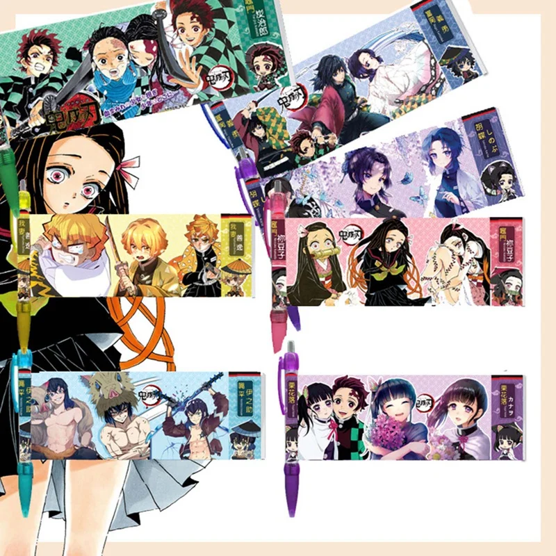 

Anime Demon Slayer: Kimetsu No Yaiba Kamado Tanjirou Ballpoint Pen Cute Mechanical Gel Pen Office School Supplies Stationery