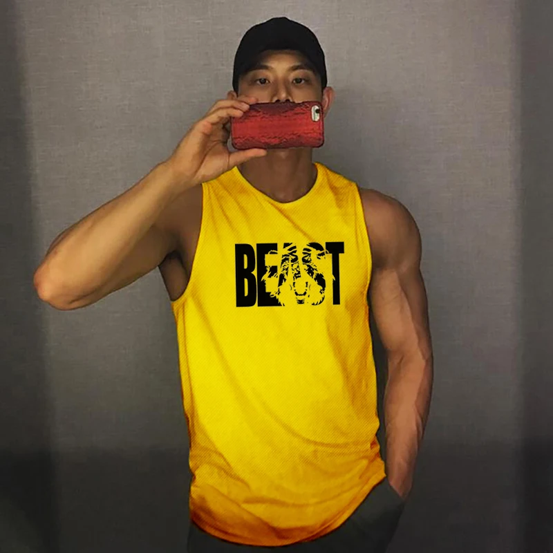 Новинка сетчатый Быстросохнущий жилет для тренировок тренажерного зала майка