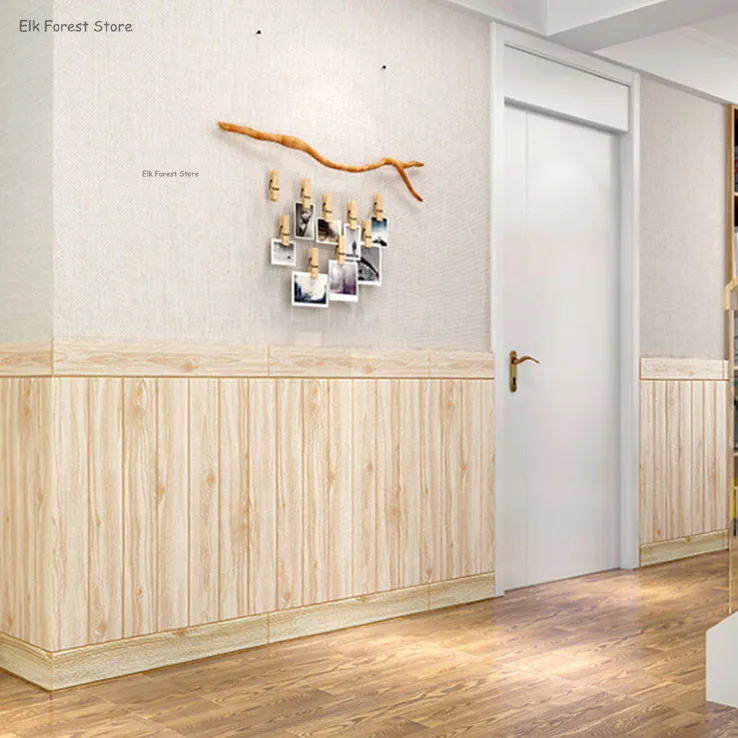 

35x35 см 3d Наклейка на стену из пеноматериала с текстурой древесины Самоклеящиеся украшения для всей семьи гостиная для детской комнаты накле...