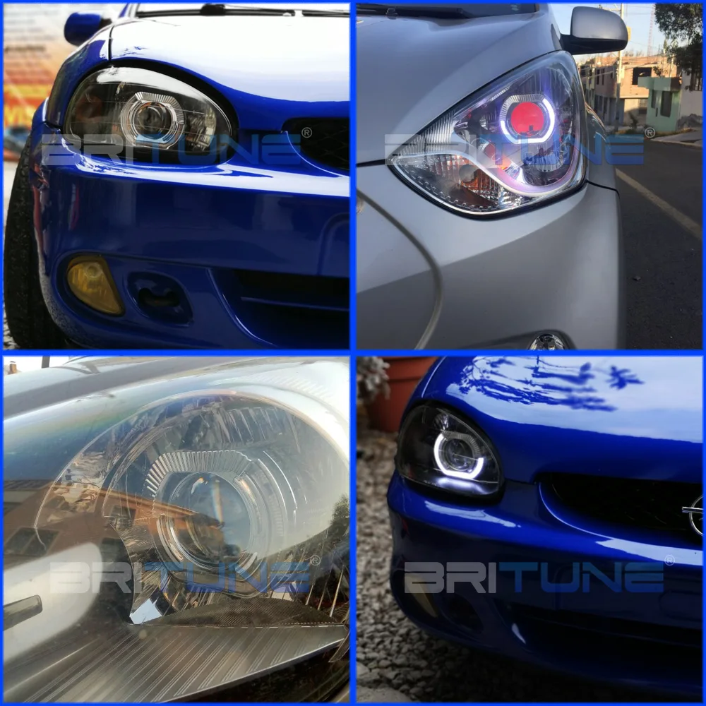 Britune Bi-xenon автомобильный объектив Модернизированный проектор ангельские глазки
