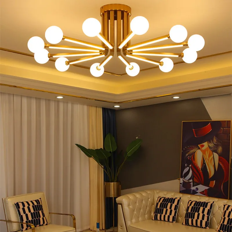 

LED Chandelier living Modern room bedroom Chandelier Ceiling dining room Black/Gold Chandelier Fixtures G9 bulb 90-260V