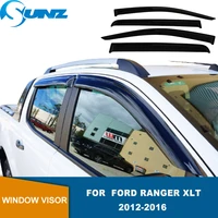 side window deflector for ford ranger xlt 2012 2013 2014 2015 2016 black sun rain deflector window visor weather shield sunz