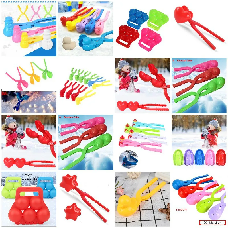 

Snow Ball Mold Toys Fight Snowman Maker Clip Toy for Children Duck Animal Snowball Maker Plastic Clip Kids Outdoor Sand