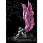 Алмазная живопись девушка-ангел, полноразмерная 5D Вышивка, Алмазная мозаика, картина, украшение для дома, пазл