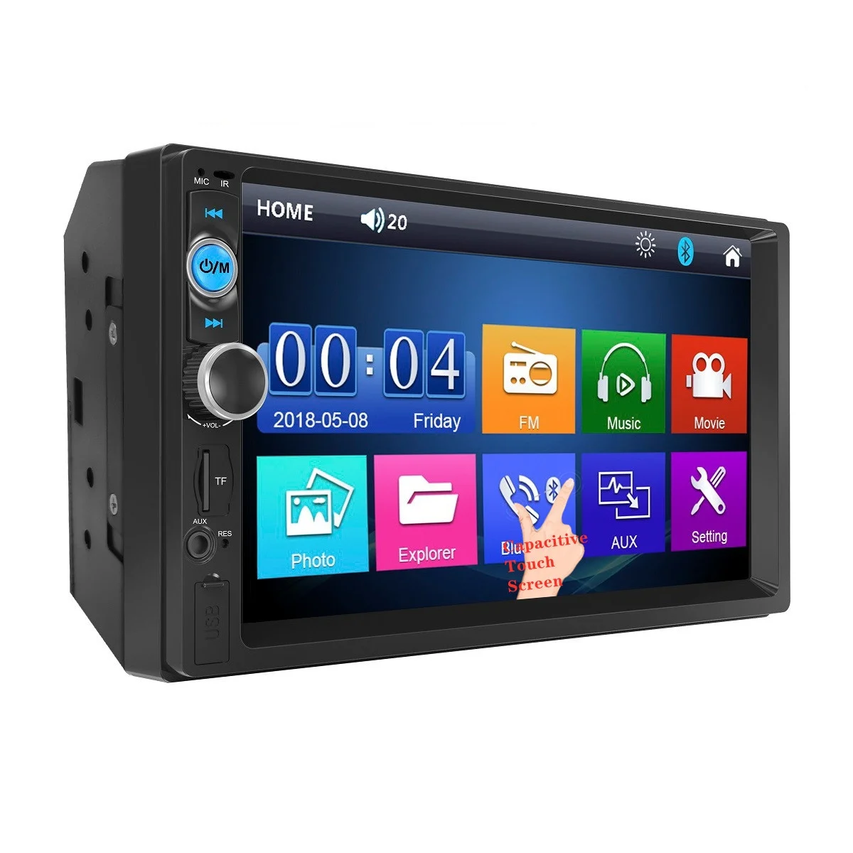 

Универсальный автомобильный радиоприемник, мультимедийный видеоплеер MP5, мини-карта Mirrorlink, GPS, автомобильный радиоприемник, Bluetooth, USB 7010, FM-ра...