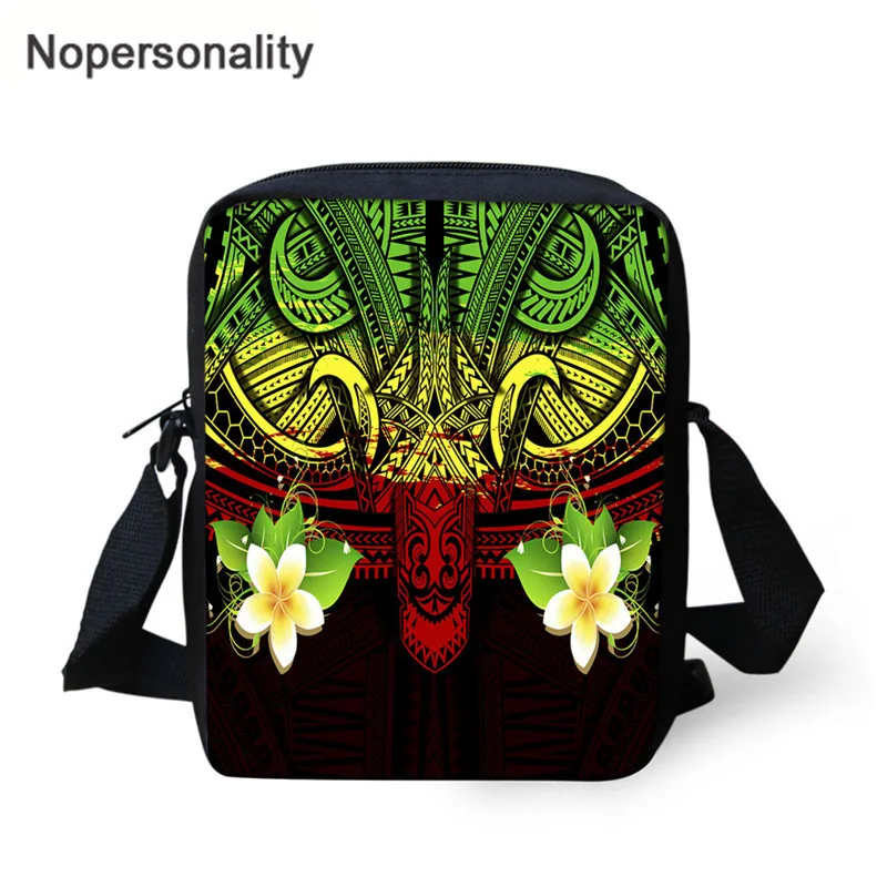 

Nopersonality Polynesian Plumeria Samoan Tribal Pattern Casual Mini Messenger Bag for Women Fashion Cross-body Shoulder Bag