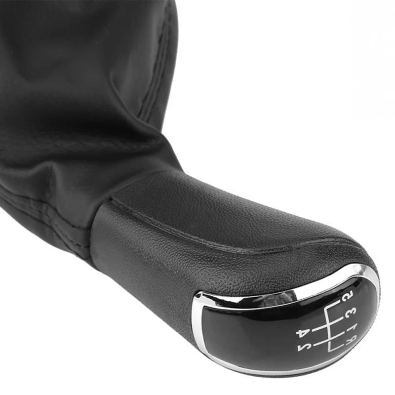 

5 Speed Gear Stick Shift Knob Lever Gaiter Boot Cover Pu Leather For Skoda Fabia Mk1 6Y0711113H
