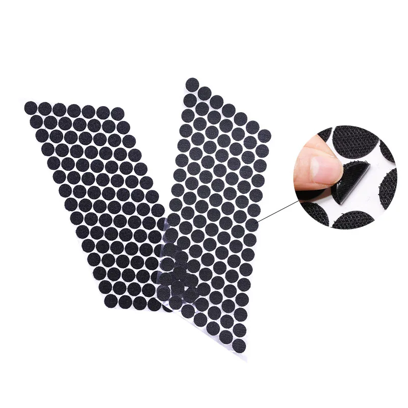 2 Sheets Self Adhesive Fastener Tape Dots 10/15/20mm Strong Glue Velcros Disc Sticker White Black Circle Hook Loop | Дом и сад