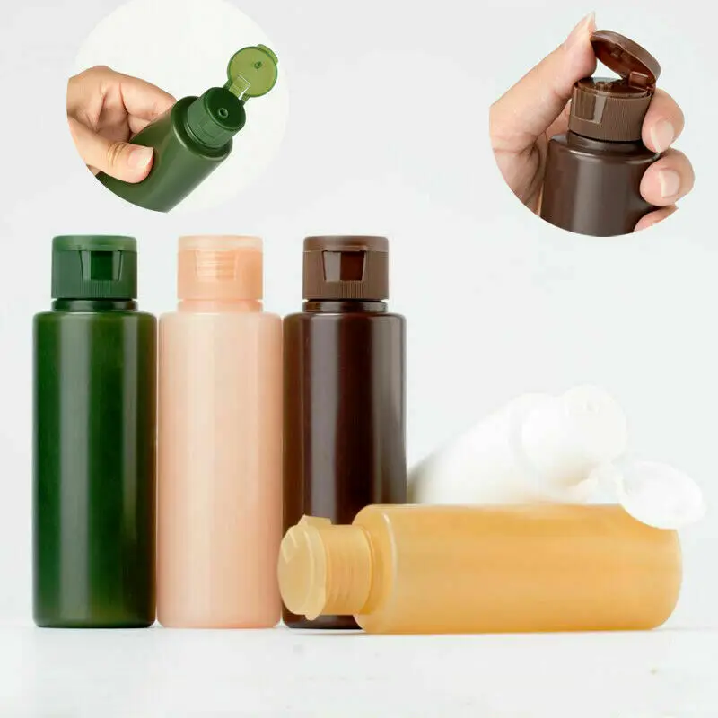 10 шт./лот 50 мл/100 мл пустые пластиковые ПЭ мягкие Бутылочки для лосьона с откидной