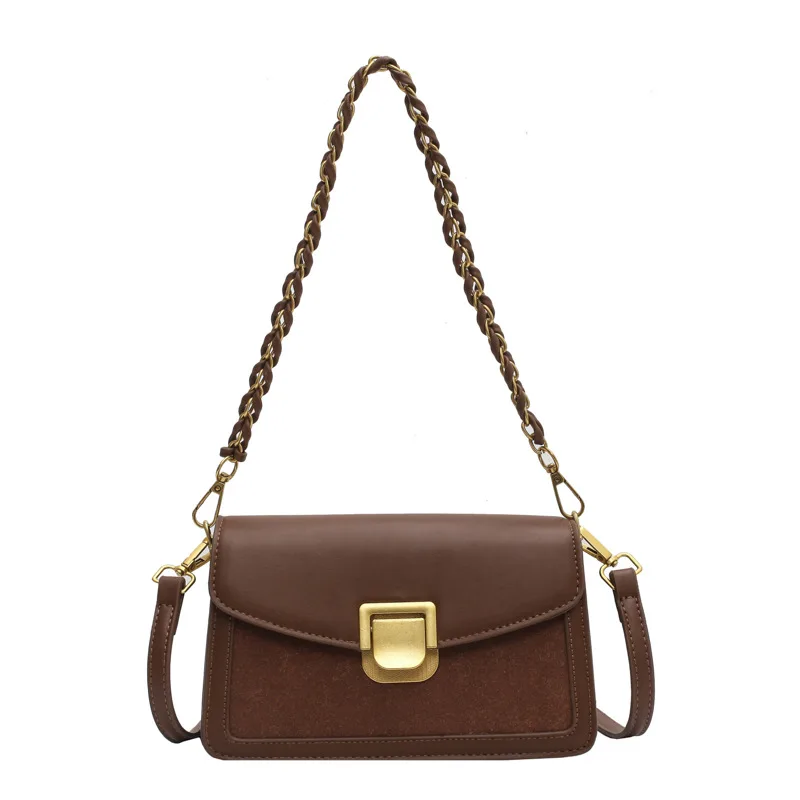 

Small autumn and winter new fashion texture frosted messenger bag net red foreign gas shoulder armpit small square bag