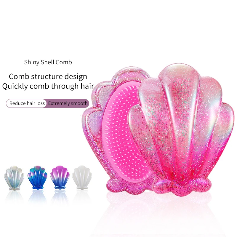 ROUFEI Красота блеск Стиль гребень в форме ракушки волос расческа для