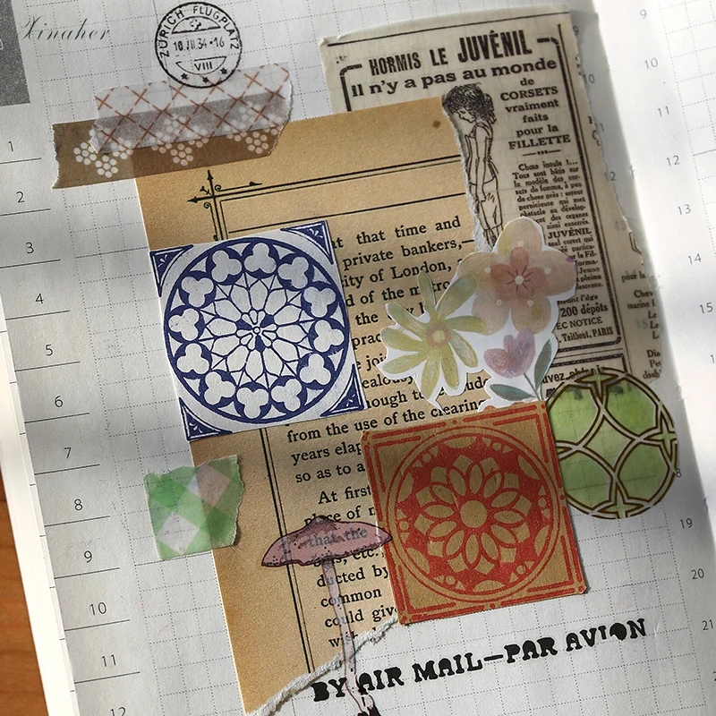 XINAHER винтажные европейские плитки украшения штамп деревянные и резиновые штампы