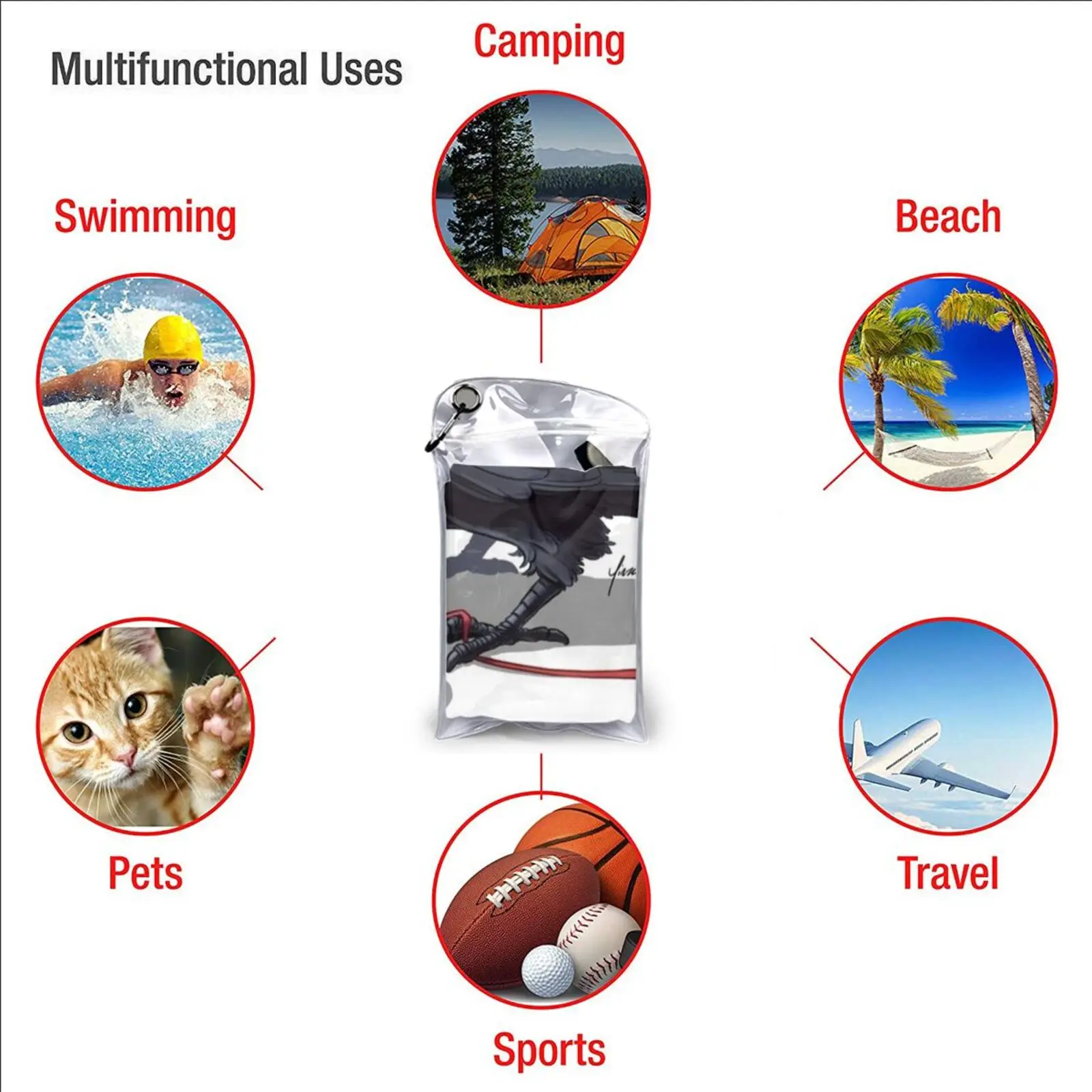 Crowchet быстросохнущее полотенце для спортзала Спортивная ванночка портативный