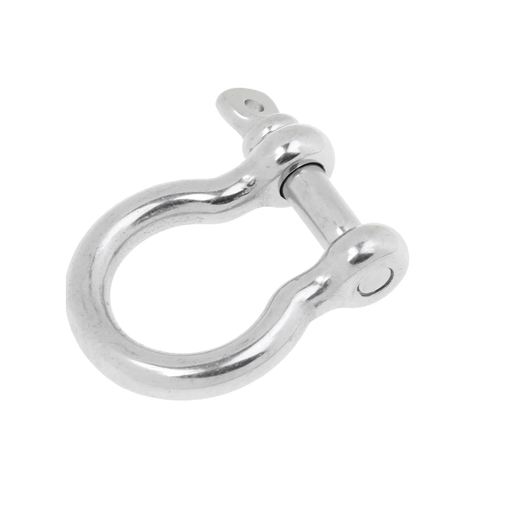 

8pcs Shackle Shaped D Stainless Steel, Silver, For Cords, Kayak, Boat 6mm