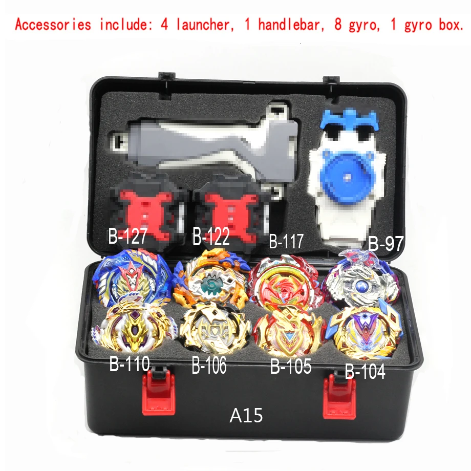 A15 Beyblade Burst Bey Blade игрушка из металла Funsion Bayblade набор коробка для хранения с ручкой пусковая пластиковая коробка игрушки для детей - Цвет: A15